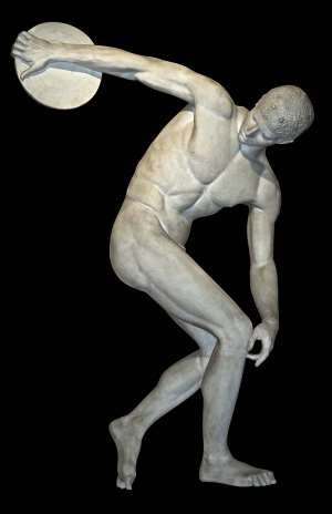 The most iconic Olympics image is that of the naked discus thrower