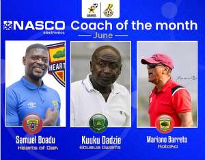 GHPL: Samuel Boadu, two others nominated for NASCO Coach of the Month award for June