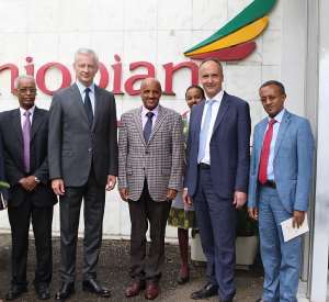French Minister For Economy And Finance Visits Ethiopian Airlines