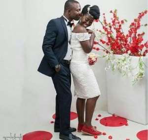 Check out the Ghanaian bride who wore sneakers on her wedding day Photos