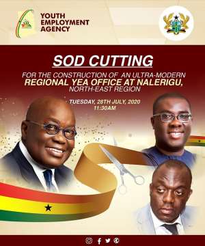 Akufo-Addo To Cut Sod For North East YEA Office