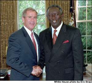 Kufuor congratulates Bush on his re-election