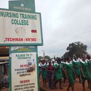 Security beef up at Krobo College of Nursing and Midwifery during students protest