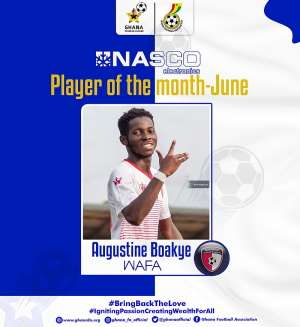 WAFA's Augustine Boakye named GPL player of the month in June