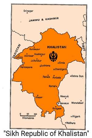 Map of Khalistan