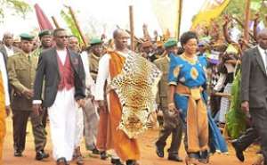 King Kabaka Ronald Muwenda Mutebi of Buganda and his entourage