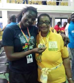 WISA Executive Director Commends Alberta Ampomah For Winning 2 Gold Medals At Africa Armwrestling Championship