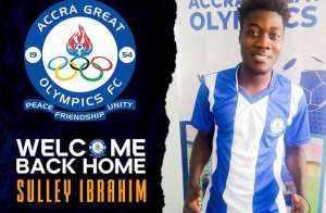 Great Olympics announce Ibrahim Sulley signing on a three-year deal