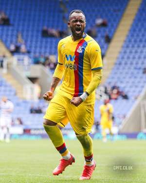 Ghana striker Jordan Ayew scores for Crystal Palace in 3-1 win against Reading