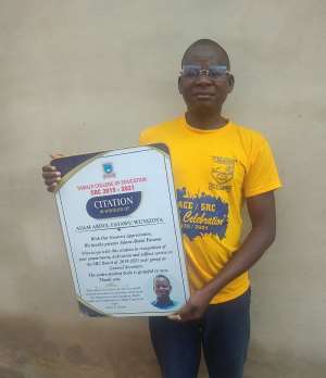 NDC Deputy Communications Officer hopeful honoured for hard work