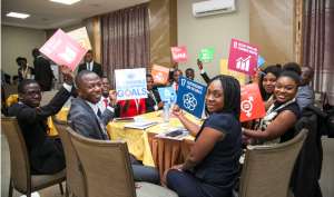 Shot from a Youth SDGs workshop organized by Young Diplomats of Ghana