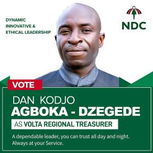 Daniel Agboka-Dzegede For NDC Volta Regional Treasurer Position