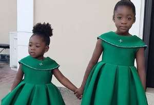 Actress, Mercy Johnson Flaunts Growing Daughters in Matching outfit