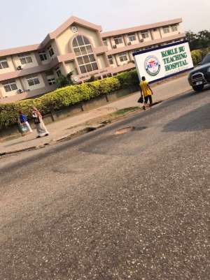 Deteriorating road in front of Korle Bu hospital raises safety concerns