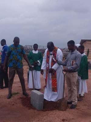 Missionary Group Cuts Sod For Building Of School, Hospital And Church