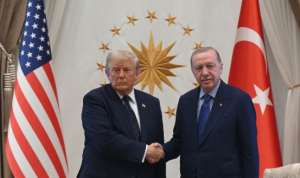 USA President Donald Trump with Turkish President Recep Tayyip Erdoan