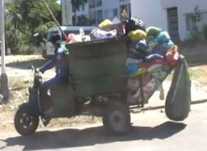 Motorbike for door to door waste collection 5 Electronic bike for door to door waste