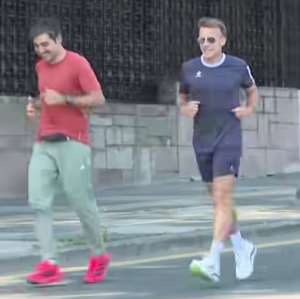French President Emmanuel Macron Jogs in Ankara During NATO Summit, Recalling Nairobi Run With Kipchoge