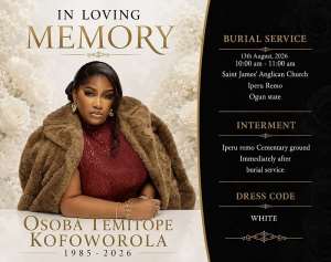 Family Announces Temitope Osobas Burial, Candlelight Tribute