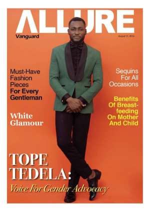 ope Tedela  covers latest edition of Vanguard Allure