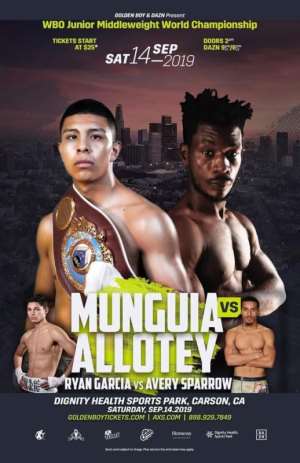 Ghanas Patrick Allotey Gets Chance ForWorld Title Shot; Set To Face Mexican Jaime Munguia