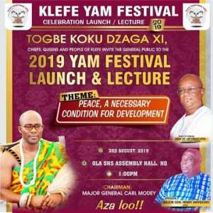 Klefe Yam Festival To Focus On Peace For Development