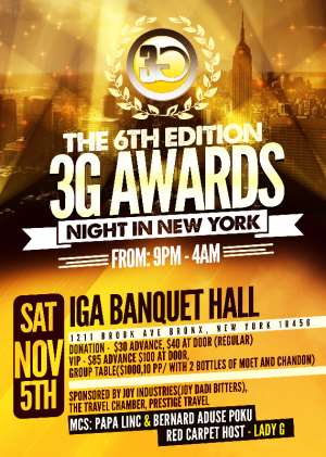 3G Media Announces The 6th Annual 3G Awards In NY