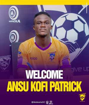 Medeama sign striker Kofi Ansu Patrick from Berekum Arsenal