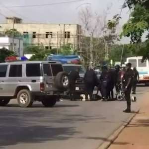 Two gunned down as Police foil robbery attempt at GCB Bank branch in Labone