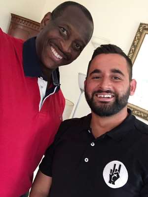 Mr Herbert Mensah, President Of Ghana Rugby, With Mr Tim Harper Of Harper Performance After The Agreement Between The Parties Were Concluded In The UK
