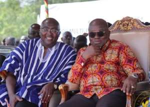 Nana Akufo-Addo right and his 'Walewale Adams Smith' Dr. Mahamudu Bawumia