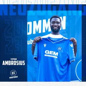 Ghana defender Stephan Ambrosius signs for Karlsruher SC on a season-long loan deal