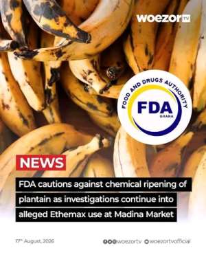 FDA Warns Against Harmful Chemicals in Ripening Plantain, Fruits