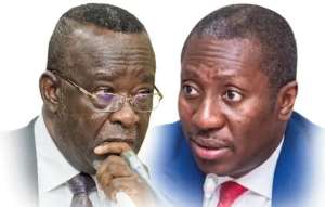 Chief Justice Paul Baffoe-Bonnieleft and Afenyo Markin