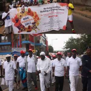 People of Osu participate in health walk