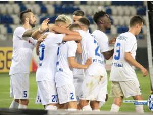 UCL Playoffs: Winful Cobbinah Plays Full Throttle For KF Tirana In 2-0 Win Against Dinamo Tbilisi