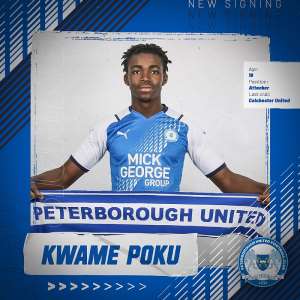 English outfit Peterborough United announce signing of Ghana midfielder Kwame Poku