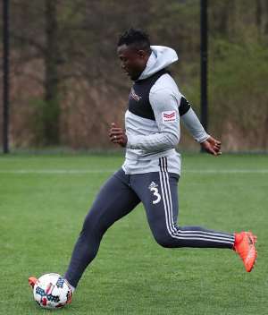 Ghana defender Gideon Baah making giant strides towards recovery after long term injury