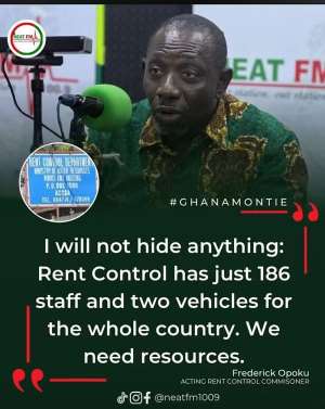 Two Vehicles, 186 Staff and a Nation of Tenants: Is Ghana Setting Rent Control Up to Fail?How can a national regulator enforce rent laws across Ghana with just two vehicles? If government knows the crisis, why the silence? Is Rent Control being deliberately neglected or simply forgotten? Ghana deserves answers.