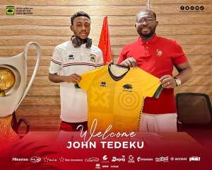 Asante Kotoko announce the signing of defender John Tedeku from WAFA SC