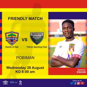 CONFIRMED: Hearts To Engage Patron Sporting Club In A Friendly tomorrow