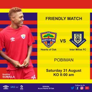 Hearts of Oak Line Up Friendly With Inter Millas FC on Saturday