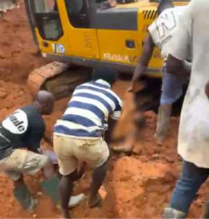 Seven dead, four trapped after galamsey pit collapses at Asaman Tamfoe