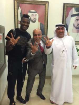 CONFIRMED: Asamoah Gyan signs one-year loan deal with UAE side Al Ahli after passing medical