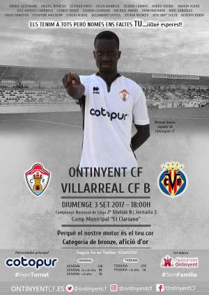 Ex-Ghana youth star Michael Anaba emerges poster boy for Spanish side Ontinyent CF
