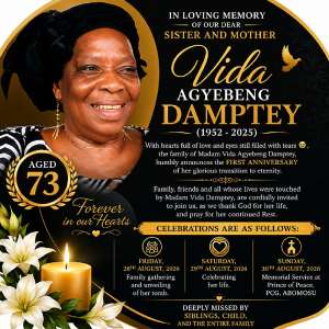 Damptey Family Donates Polytank To Abomosu Presbyterian Church In Memory Of Late Vida Agyebeng Damptey