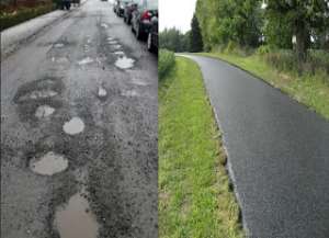 The difference between an African bad road and a good road in Europe