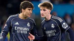 Getty ImagesImage caption: Gonzalo Garcia (left) made nine La Liga starts in 2025-26, while Cesar Palacios (right) has made five senior appearances for Real Madrid