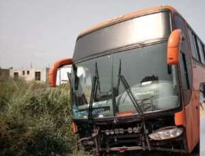The bus after the accident