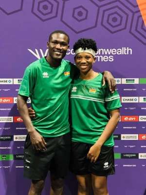 Ghana Table Tennis mixed doubles players lose to Australia